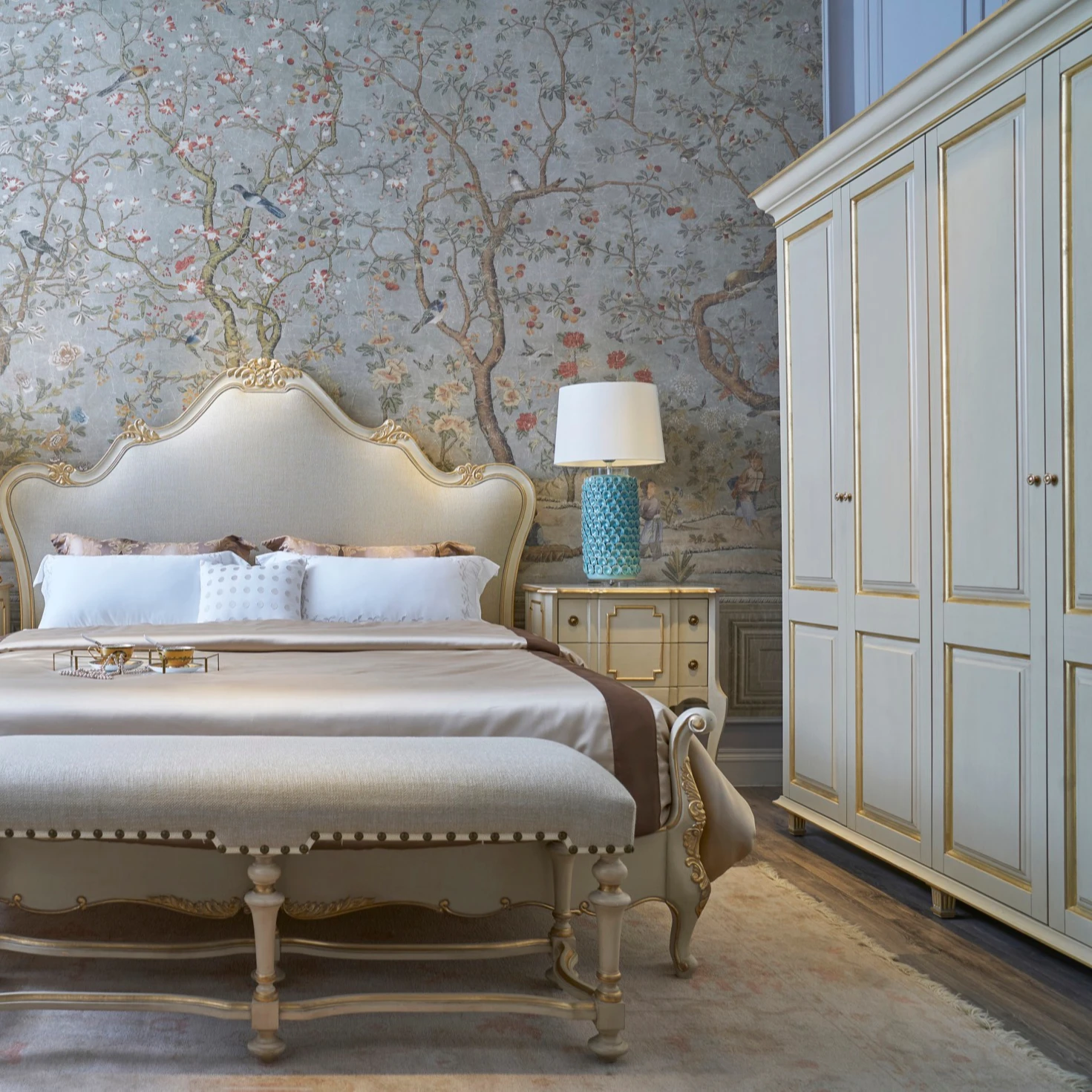 Лидер продаж, лидер продаж, высококачественный роскошный шкаф из ротанга, Белый Гардероб для спальни