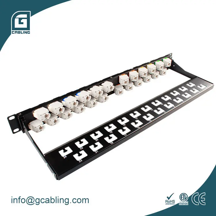 Модульная коммутационная панель Gcabling на 24 порта ethernet keystone оснастка RJ45 Cat6 Cat6a модульная