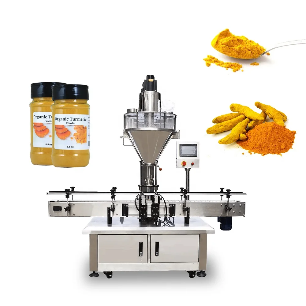Automatic Auger Filler Jar Dosing Auger Bottle Chili Pepper Seasoning Spiral Talc Powder Filling Machine