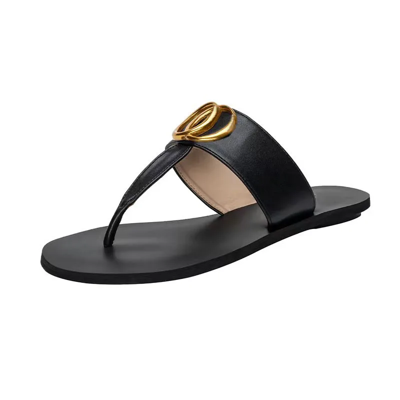 Wholesale Women flat Sandals Shoes Summer Beach Luxury slides Slipper Hard-wearing flat Flip Flop Sandals for women and ladies