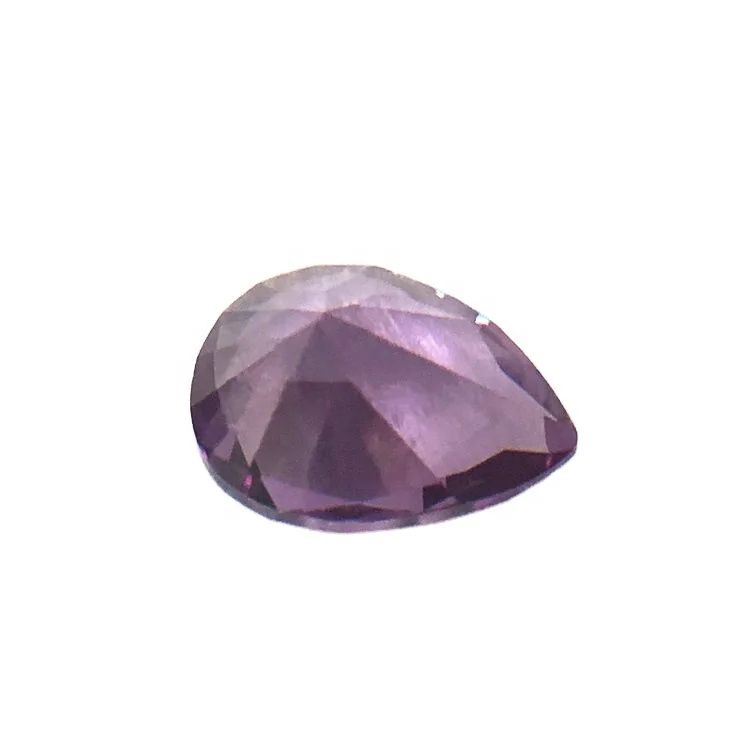 Pear cut 46# gem price tears shape wuzhou synthetic purple corundum gemstone alexandrite loose stone