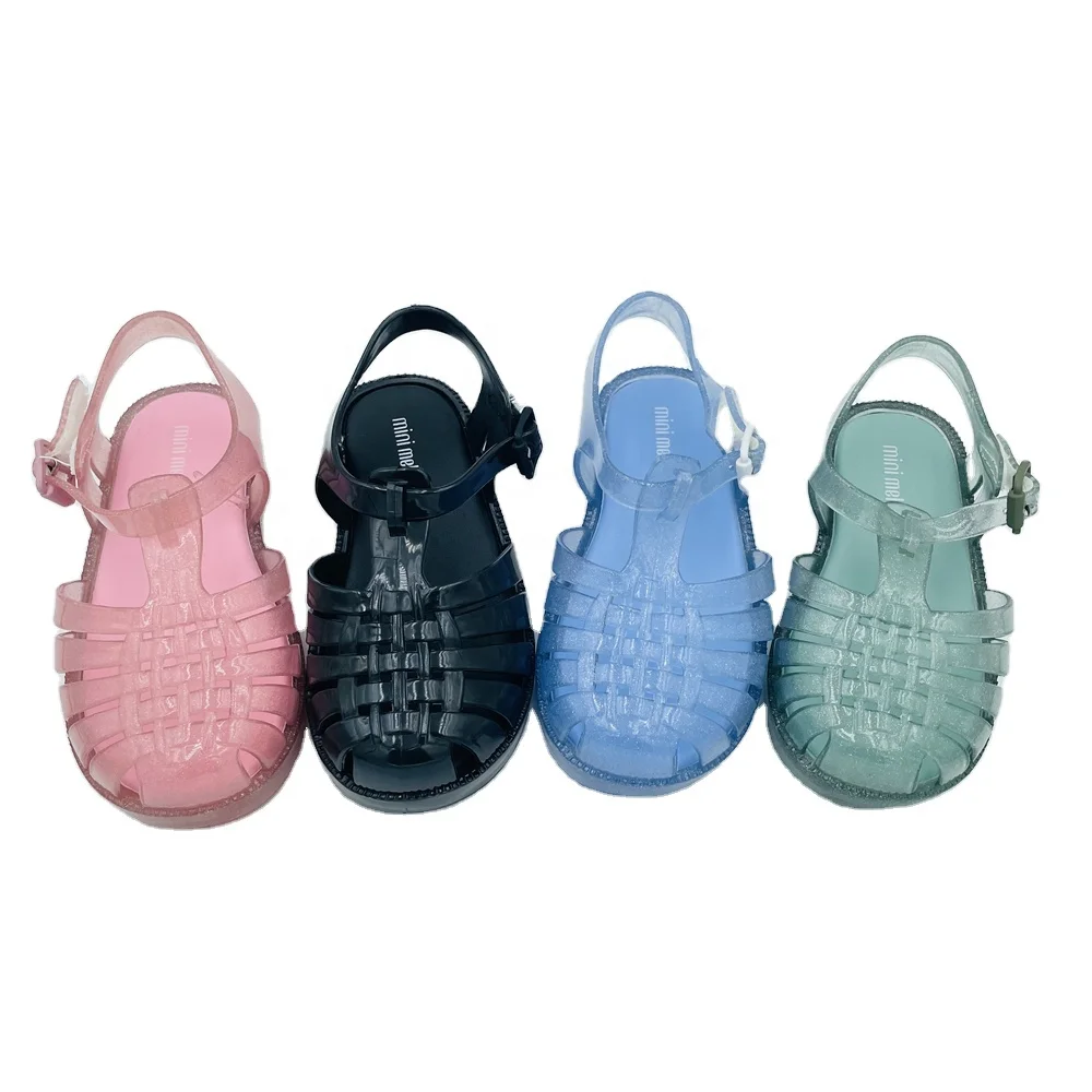 Летние Нескользящие модные детские сандалии в римском стиле, детские сандалии-желе с кристаллами, новинка 2021