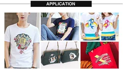 Custom design plastisol screen printed iron on heat transfers for t-shirts clothing