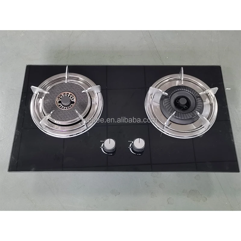 New Arrivals Infrared burner Low Consumption Double Burner Tempered Glass Gas Stove Built-in Gas Cooker