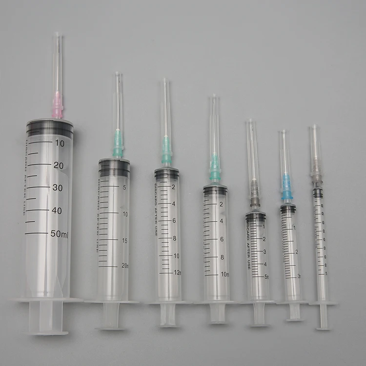 Одноразовый стерильный шприц 1 мл, 2 мл, 2,5 мл, 3 мл, 5 мл, 10 мл, 20 мл, 30 мл, 50 мл, 60 мл, 100 мл