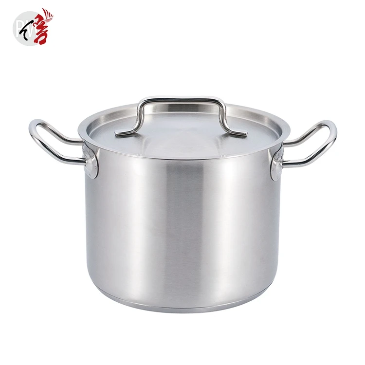realwin produce hotel restaurant kitchen profession silver cooksware stainless steel stock pot