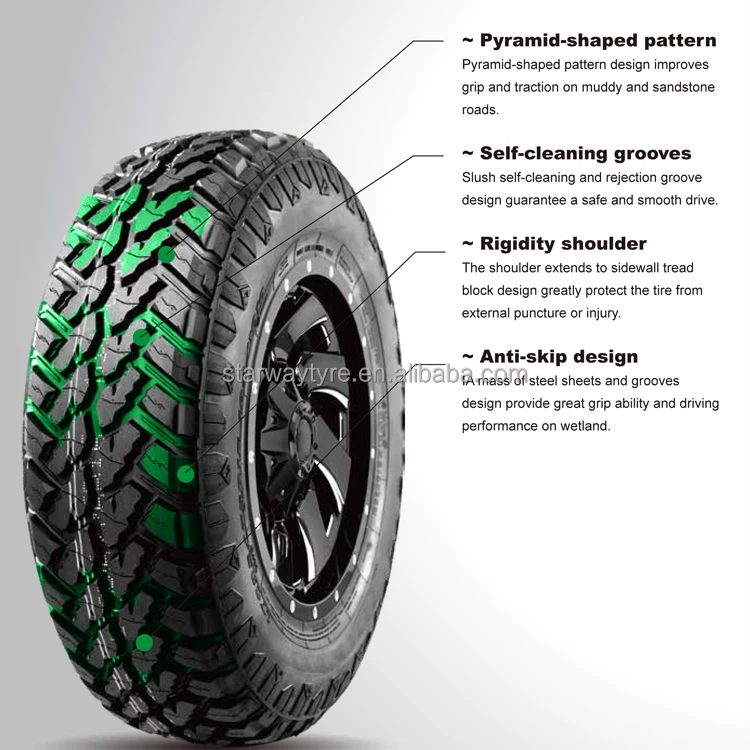 M/T mud terrain tyre LT225/75R16 LT235/85R16 LT245/75R16 4WD off road tyre