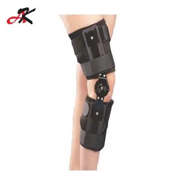 Knee splint support ROM hinged knee brace