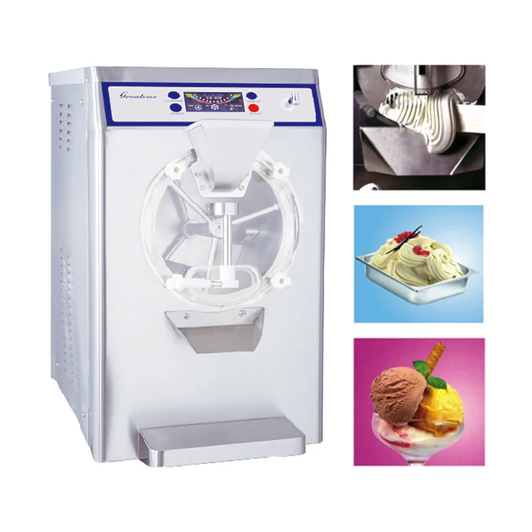 Small table top italian gelato hard ice cream machine tabletop frozen yogurt italian ice ball batch freezer