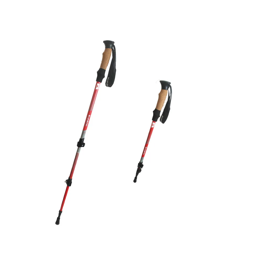 Outdoor Alpenstock Carbon Fiber Walking Sticks Telescoping Foldable Self Defense multi functional trekking pole