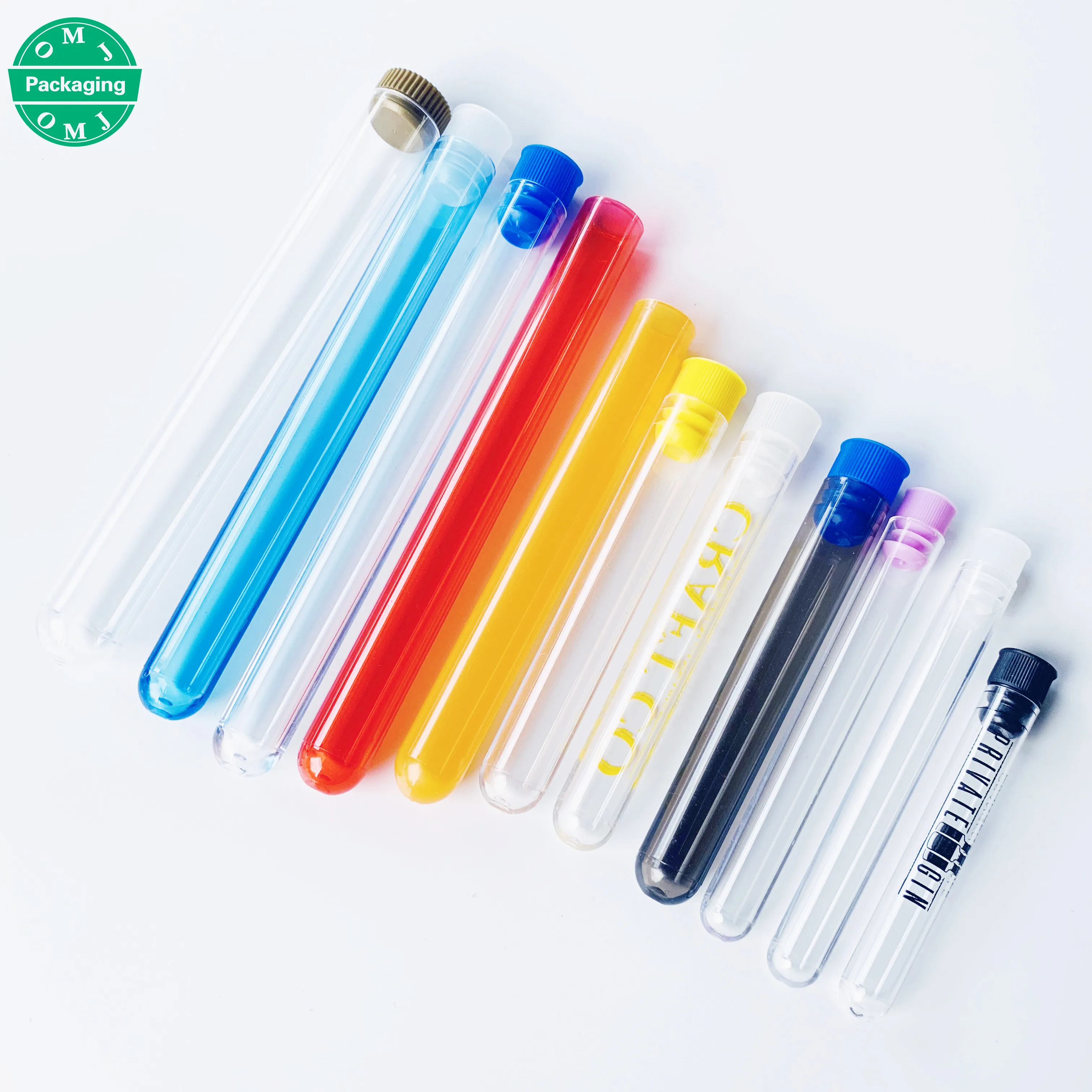 Fixed Size Medical Plastic Test Tube With Plastic Screw Cap