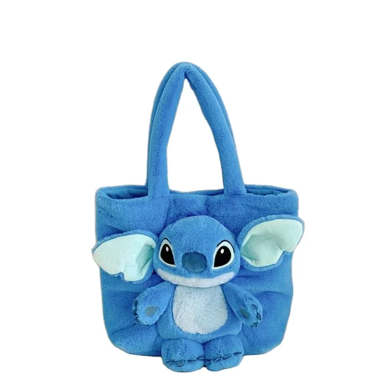 Cartoon Fashion cinnamoroll melody Plush one shoulder bag Soft Plush One Shoulder Bag With bear Plush animals