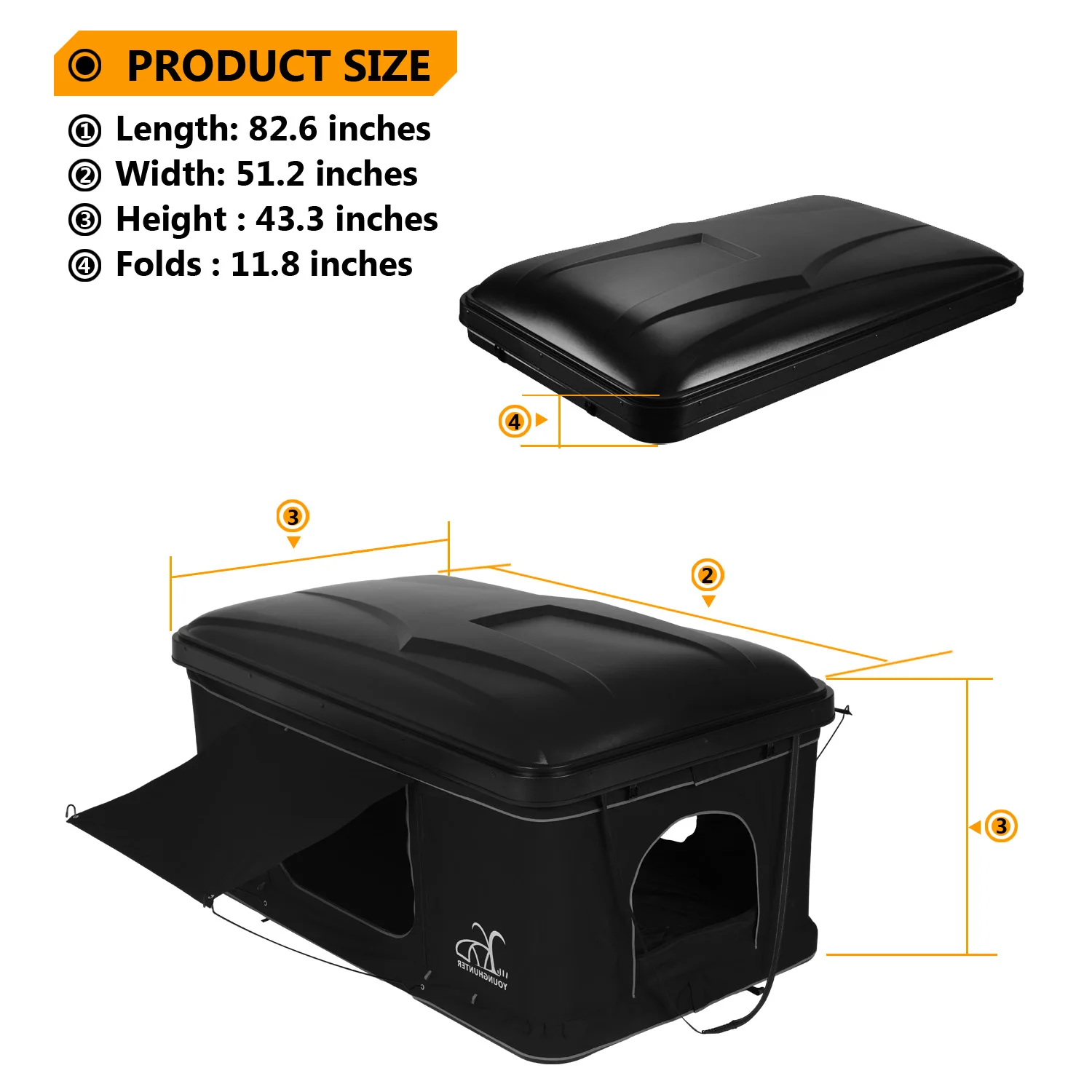 2021 New outdoor camping pop up foldable hard shell vehicle open SUV hardtop roof top tents car