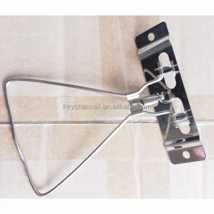 bottom 30mm width 95mm length triangle shape silver metal binder mouse clips for file box file folder