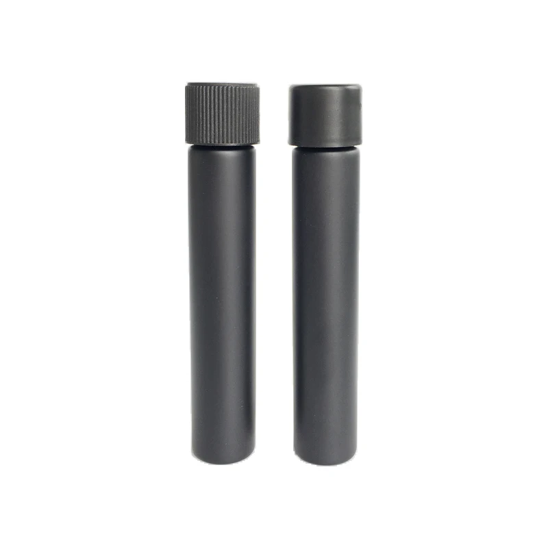 Custom  Clear Black Pre Roll Tube Packaging Child Resistant Cigar Tube Glass Pre Roll Tubes 109mm 116mm