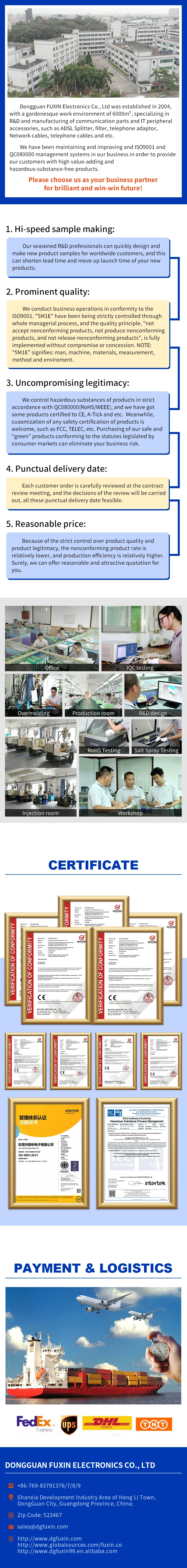 PSTN Adaptor UK socket to RJ45 plug with cables UK SPJ to RJ45 plug