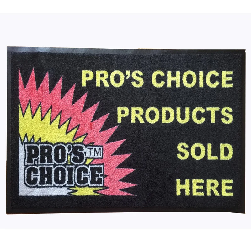 Anti-slip Rubber Backing Custom Motorcycle LOGO Mat