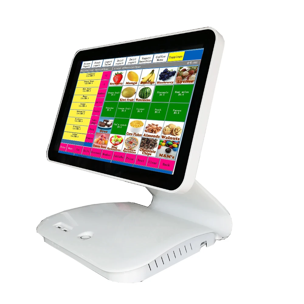 Compostech Wide Screen POS Capacitive 15.6 inch capacitive Touch Monitor EPOS For Restaurant With VFD POS Terminal