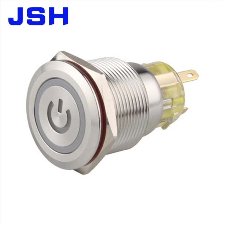 Metal LED Switch Latching Push Button/19mm waterproof IP67 Switches