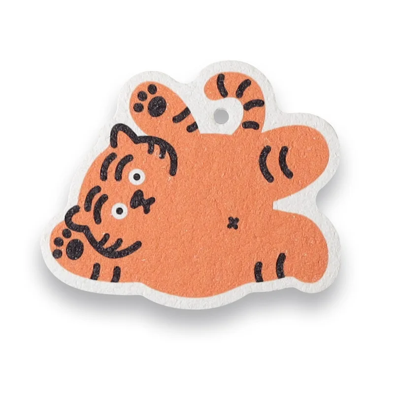 Eco Friendly Compressed Tiger Pattern Cellulose Sponge High absorbent Kitchen Dishwasher Dish sponge