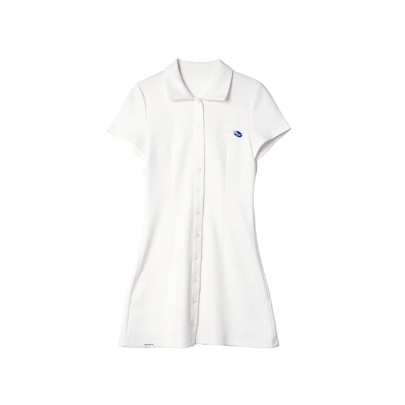 Drop Shipping 2000s Fashion Polo Collar Button Front Skirt Mini Dress Soft  Preppy Style Dress