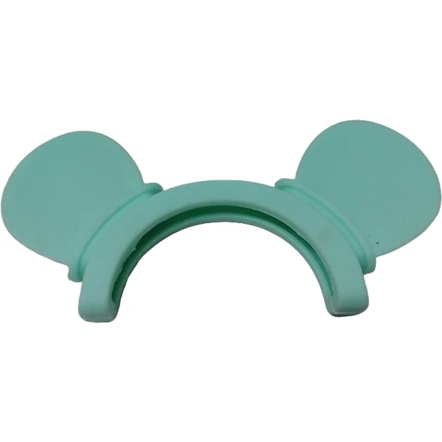 Wholesale cute  bear ears silicone  rubber protective case green color selection for decoration