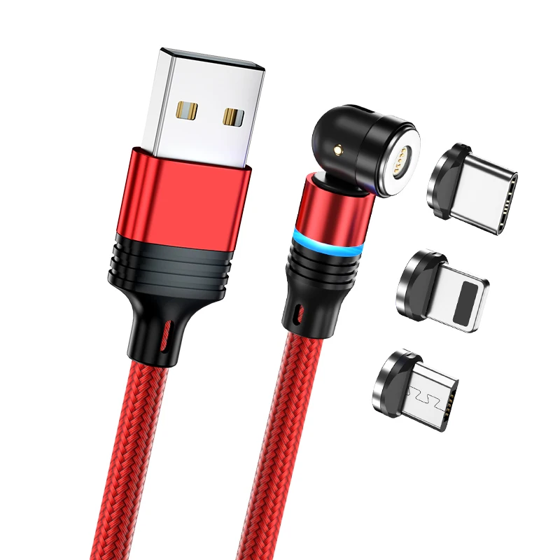 3 в 1 магнитный usb-кабель для быстрой зарядки с поворотом на 540