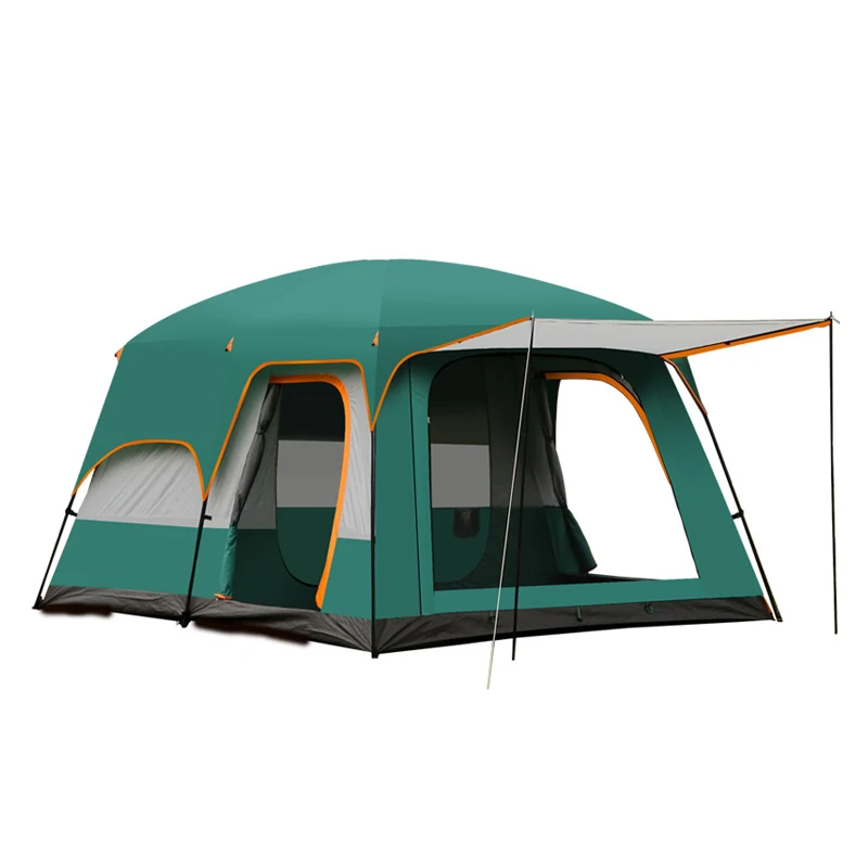 Portable Inflatable Family Tent with Double Two Bedrooms Made of Oxford Fabric for Outdoor Camping and Fishing for Campers