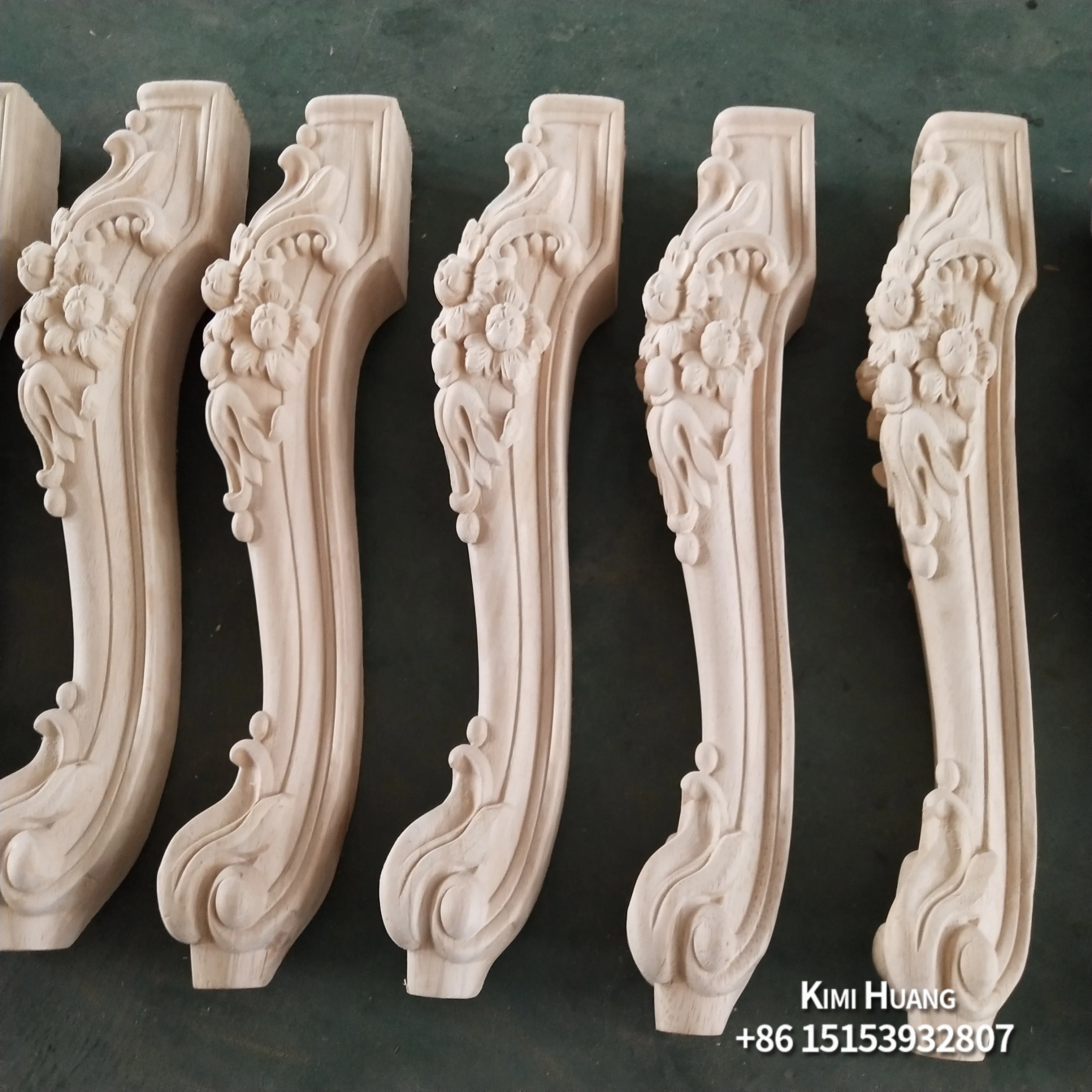 Home Interior Designed Wooden Decor carvings Solid Wood Onlays And Appliques 3D for wall and Furnitures