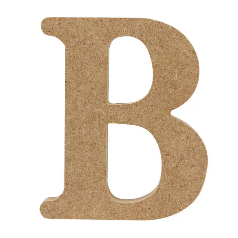 MDF Handmade wood block diy craft wooden letters alphabet