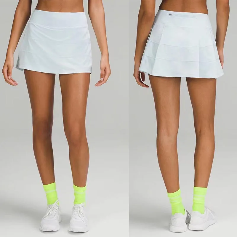 Yoga Wear Girs Shorts Soft Loose Sports Lulu Short Skirt Breathable Solid Color Custom Leggings Short Skirt For Women