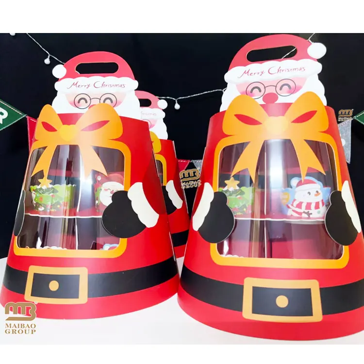 Wholesale Custom Printed Dessert Wedding 4 5 3 Tier Cupcake Display Paper Cake Stand With Logo And Handle