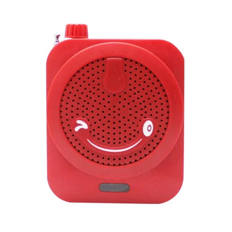 Mini portable USB TF FM Radio Loudspeaker Teacher Voice Amplifier Booster Megaphone Speaker 18650 large capacity battery