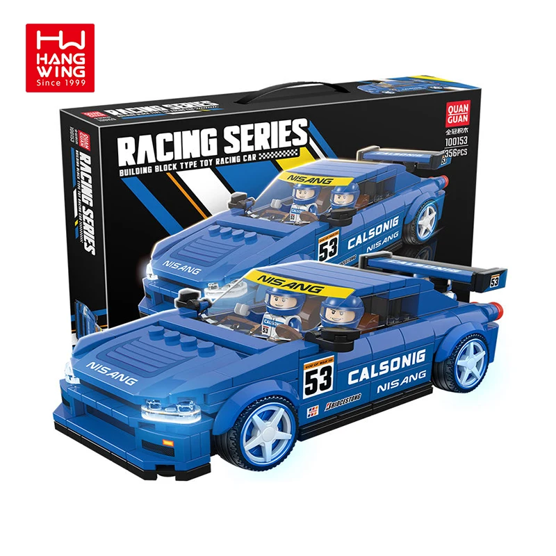 HW TOYS 356PCS GTR R34 HOT Tech Building Toys Sport Racing Car Model 356pcs Blocks Bricks Gifts For Kids