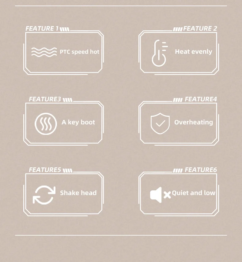 Small Smart Home Electric Portable Personal Mini Office PTC Air Fan Heater Room Heaters for Workplace