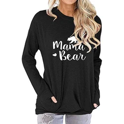 Wholesale New Fashion Design Custom Logo Long Sleeve Loose Tops Color Block O-Neck Pullover Top