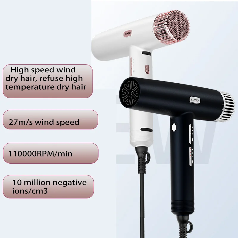 High Speed Secador de Cabelo Ionic Brushless Strong Wind Custom Hair Dryer Negative Ions Dryers Professional Ionic