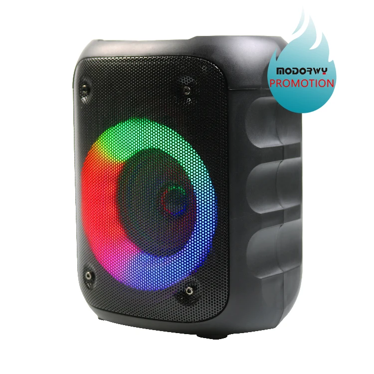 Buy 5 Get 1 Free MODORWY  Colorful LED Light speaker 3inch 12W super bass portable speaker  outdoor party gift speaker