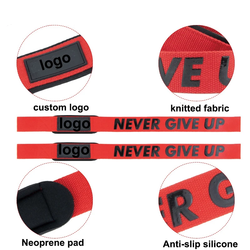 Good Quality Custom Logo Fitness Silicone Adjustable Wearable Bracelet Gray weightlifting Strap for Weights Wrist Wraps