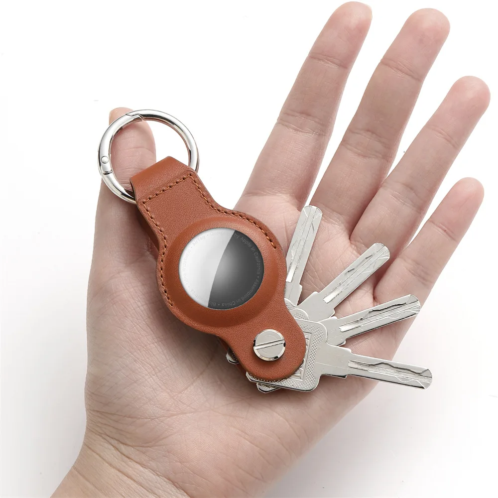 Compatible with Leather Case Keychain Holder Key Ring Cases Key Chain GPS Item Finders Accessories