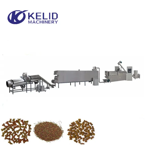 Large Capacity Twin Screw Extruder Pet Food Processing Floating Fish Feed Pellet Machine
