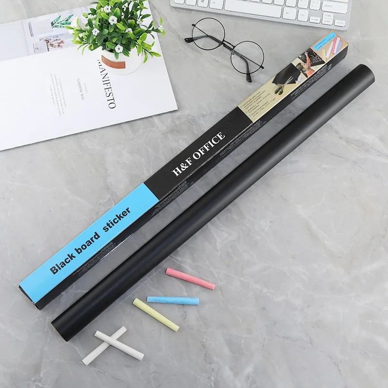 45*200cm self adhesive schoolroom kids room pvc black board sticker wall paper