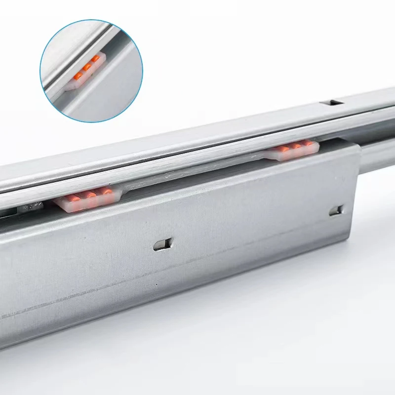 Factory Custom 3 Fold Hidden Telescopic Rails Soft Close Undermount Concealed Drawer Slide