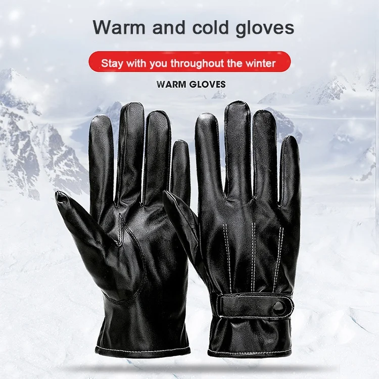 Кожаные перчатки для мужчин зимние защитные улицы женщин