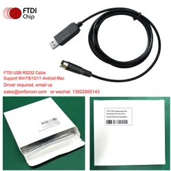 FTDI USB RS232 to MD 8P for Kenwood TM-D710  RC-D710 Radio Transceiver Programming Cable PG-5G