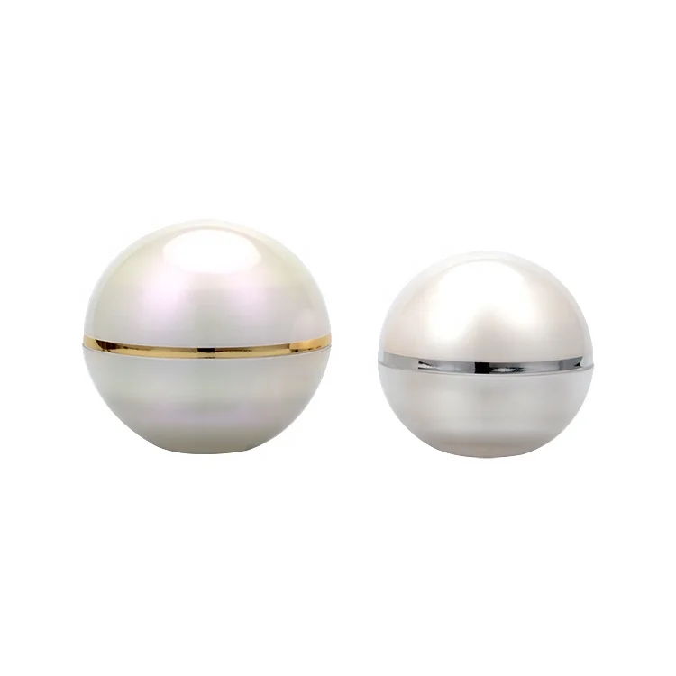 
fancy 10g 15g 30g 50g 100g cosmetics plastic jar ball shape eye facial 50g plastic acrylic cream jar 1.7 oz cosmetic sphere jar 