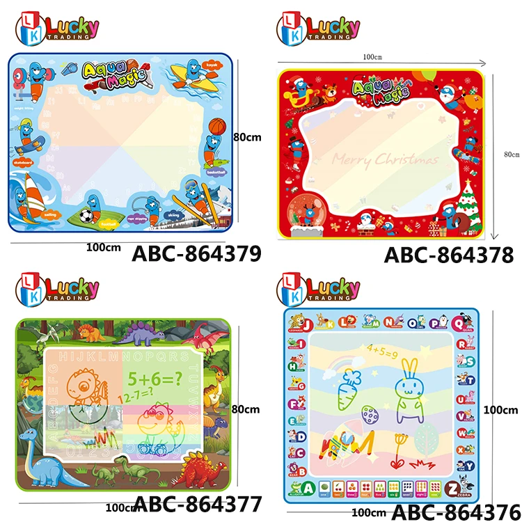 Lucky Toys Kids Painting Writing Color Doodle Drawing Mat Toy Bring Magic Pens Educational Toys