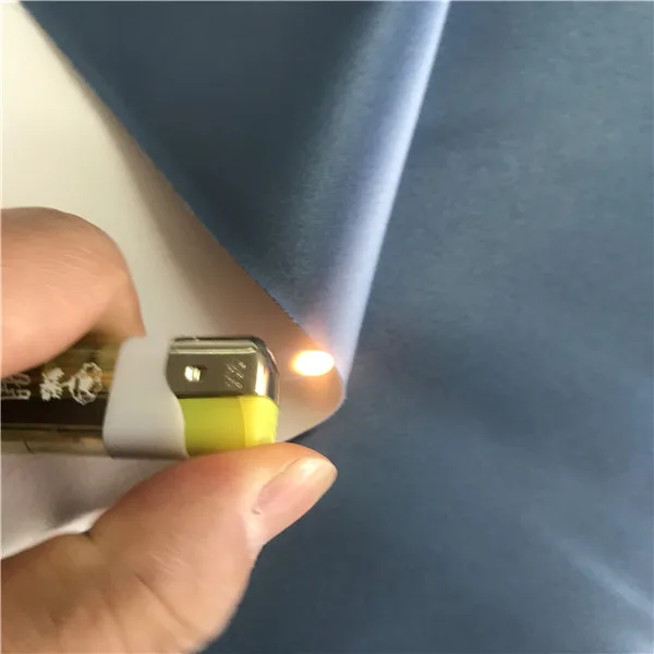 Satin Face 4 Pass Blackout Curtain Fabric  FR  NFPA-701 BS5852