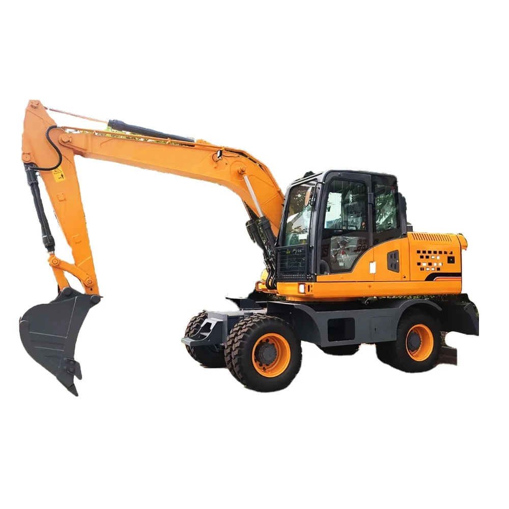 Землеройная техника EBLW085 четырехколесный экскаватор 8 тонн 9 колесные экскаваторы