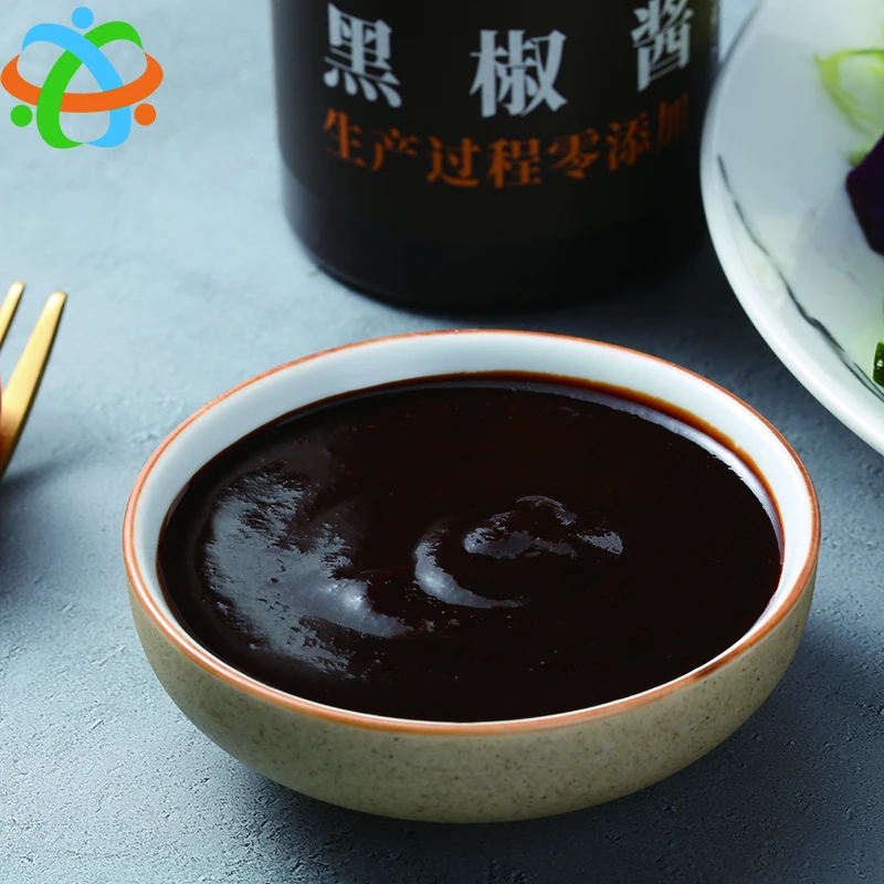 OEM custom black pepper sauce bbq sauce paste